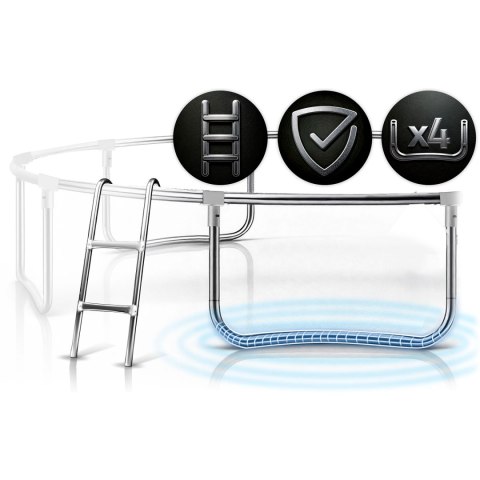 Trampolina ogrodowa 15ft/465cm z siatką wewnętrzną i drabinką Neo-Sport Trampolina ogrodowa 15ft/465cm z siatką wewnętrzną i drabinką Neo-Sport
