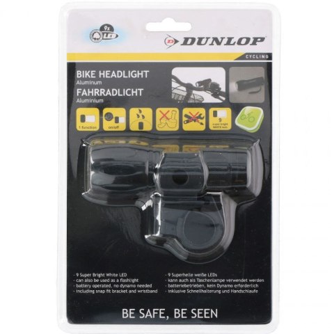 Lampka rowerowa Dunlop Bike Headlight 9 led 41688 Lampka rowerowa Dunlop Bike Headlight 9 led 41688