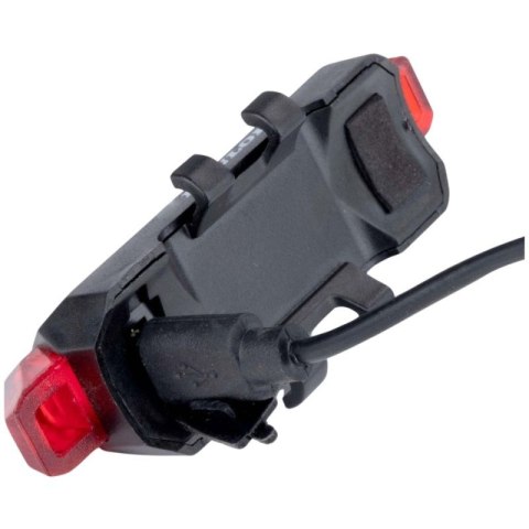 Zestaw lampek rowerowych Dunlop Led, ładowanie USB, tył+przód 473758 Zestaw lampek rowerowych Dunlop Led, ładowanie USB, tył+przód 473758