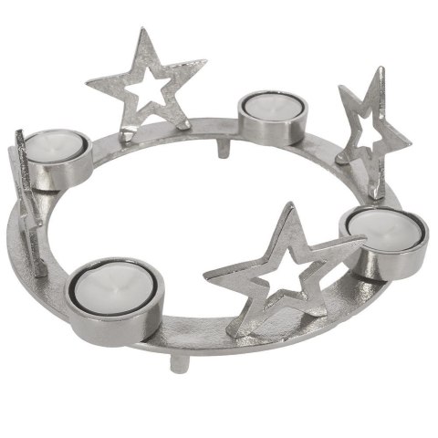 Świecznik na 4 tealight podstawka pod świeczkę aluminiowy święta gwiazda 4 sztuki 25 cm Świecznik na 4 tealight podstawka pod świeczkę aluminiowy święta gwiazda 4 sztuki 25 cm