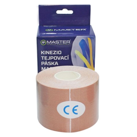 Taśma Kinezjologiczna MASTER 5 cm x 5 m Brązowa Taśma Kinezjologiczna MASTER 5 cm x 5 m Brązowa