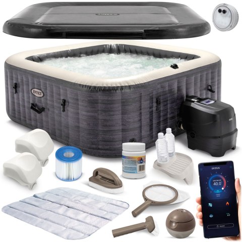Dmuchane SPA z hydromasażem 4 osobowe INTEX 28450 + Generator chloru Dmuchane SPA z hydromasażem 4 osobowe INTEX 28450 + Generator chloru