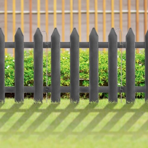 Palisada płotek ogrodowy grafitowy border zestaw 10 szt. 30x30 cm Palisada płotek ogrodowy grafitowy border zestaw 10 szt. 30x30 cm