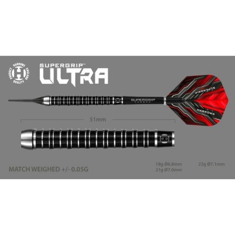 Rzutki Harrows Supergrip Ultra 90% Softip HS-TNK-000013877 Rzutki Harrows Supergrip Ultra 90% Softip HS-TNK-000013877