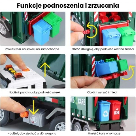 WOOPIE Śmieciarka Ciężarówka Segregacja Śmieci - skala 1:10 WOOPIE Śmieciarka Ciężarówka Segregacja Śmieci - skala 1:10