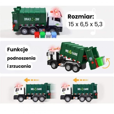 WOOPIE Śmieciarka Ciężarówka Segregacja Śmieci - skala 1:10 WOOPIE Śmieciarka Ciężarówka Segregacja Śmieci - skala 1:10