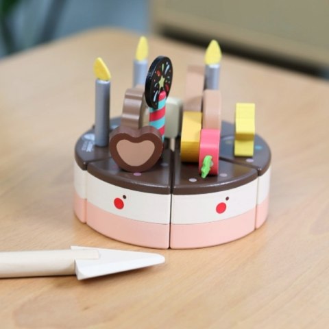 CLASSIC WORLD Drewniany Tort Urodzinowy do Krojenia 19el. CLASSIC WORLD Drewniany Tort Urodzinowy do Krojenia 19el.