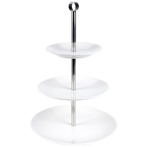 Patera porcelanowa 3-piętrowa poziomowa porcelanowa na ciastka ciasto owoce desery Patera porcelanowa 3-piętrowa poziomowa porcelanowa na ciastka ciasto owoce desery