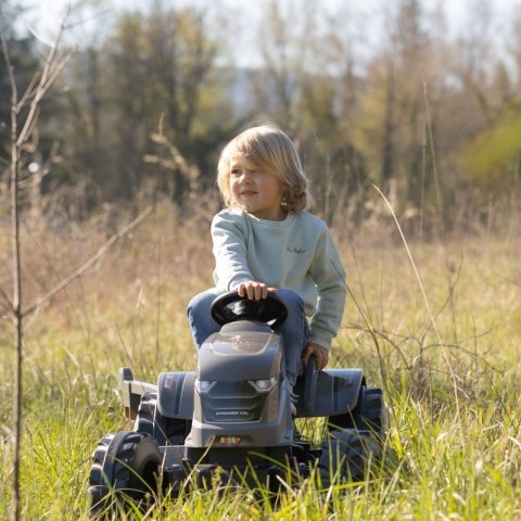 SMOBY Traktor XXL Szary na Pedały z Przyczepką SMOBY Traktor XXL Szary na Pedały z Przyczepką