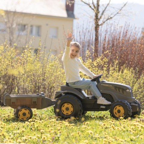 SMOBY Traktor XXL Szary na Pedały z Przyczepką SMOBY Traktor XXL Szary na Pedały z Przyczepką