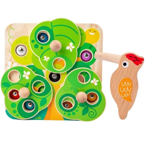 TOOKY TOY Drewniana Gra Zręcznościowa 2w1 Wyciągnij Robaczki dla Dzieci TOOKY TOY Drewniana Gra Zręcznościowa 2w1 Wyciągnij Robaczki dla Dzieci