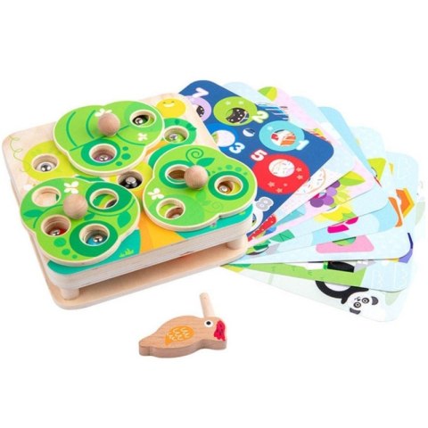TOOKY TOY Drewniana Gra Zręcznościowa 2w1 Wyciągnij Robaczki dla Dzieci TOOKY TOY Drewniana Gra Zręcznościowa 2w1 Wyciągnij Robaczki dla Dzieci