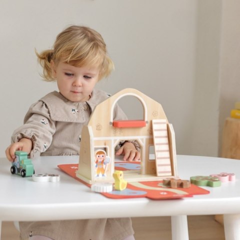 TOOKY TOY Drewniana Składana Farma w Walizce ze Zwierzątkami TOOKY TOY Drewniana Składana Farma w Walizce ze Zwierzątkami