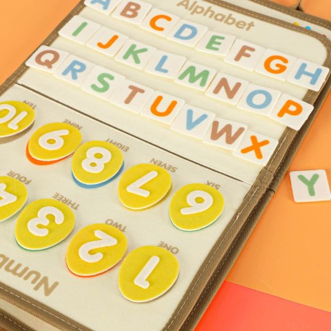Tablica manipulacyjna sensoryczna montessori walizka dinozaury Tablica manipulacyjna sensoryczna montessori walizka dinozaury