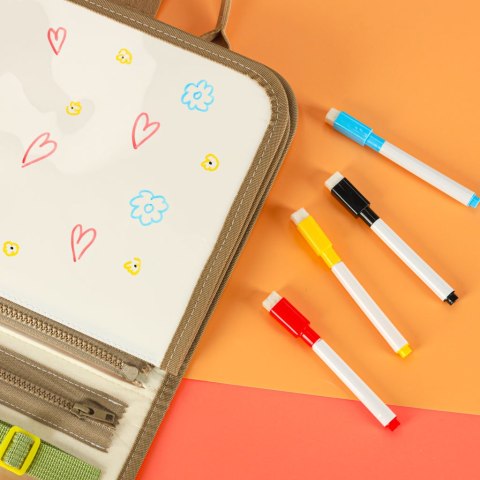 Tablica manipulacyjna sensoryczna montessori walizka dinozaury Tablica manipulacyjna sensoryczna montessori walizka dinozaury