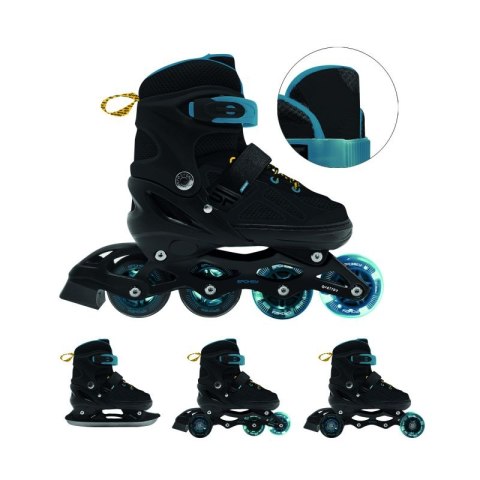 Łyżworolki Spokey Quattro 4IN1 SPK-943433 roz. 34-37 BK/DBL Łyżworolki Spokey Quattro 4IN1 SPK-943433 roz. 34-37 BK/DBL