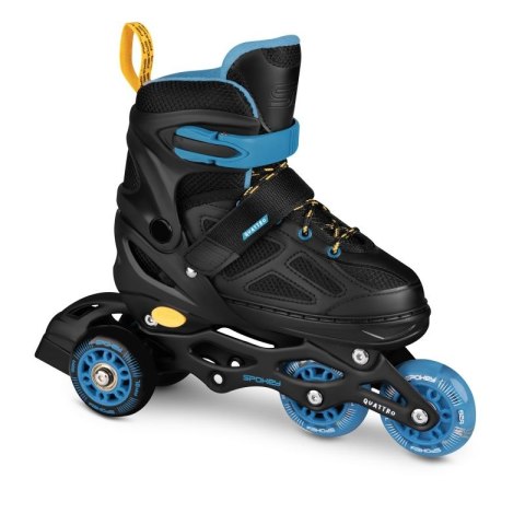 Łyżworolki Spokey Quattro 4IN1 SPK-943433 roz. 34-37 BK/DBL Łyżworolki Spokey Quattro 4IN1 SPK-943433 roz. 34-37 BK/DBL