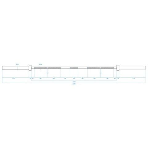 Gryf do crosffitu HMS Premium GCF700 220 cm 20 kg Gryf do crosffitu HMS Premium GCF700 220 cm 20 kg