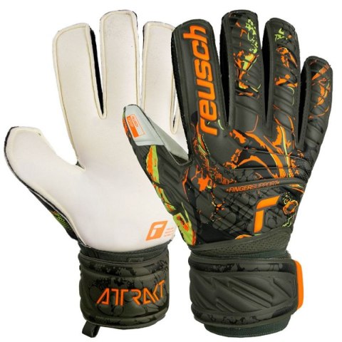 Rękawice bramkarskie Reusch Attrakt Grip Finger Support M 53 70 010 5556 Rękawice bramkarskie Reusch Attrakt Grip Finger Support M 53 70 010 5556