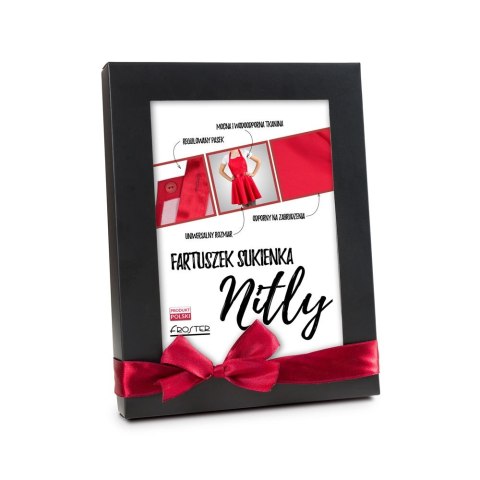 Nitly Red Fartuszek Sukienka fartuch damski POLSKI