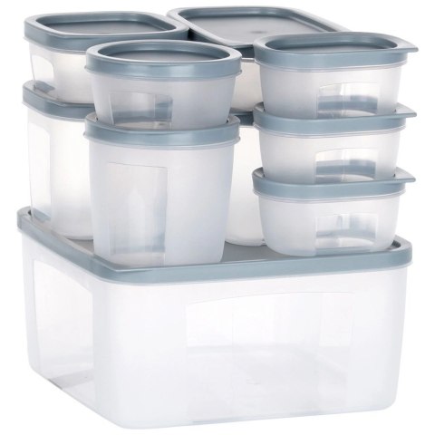 Zestaw Pojemniki na Żywność z Pokrywką Plastikowe Kuchenne VILDE 10 szt. Zestaw Pojemniki na Żywność z Pokrywką Plastikowe Kuchenne VILDE 10 szt.
