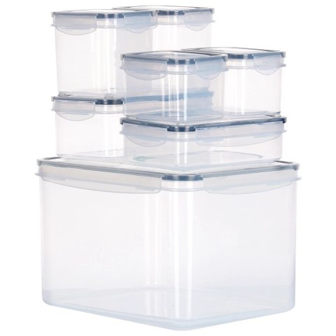 Zestaw Pojemniki na Żywność z Pokrywką Plastikowe Kuchenne VILDE 7 szt. Zestaw Pojemniki na Żywność z Pokrywką Plastikowe Kuchenne VILDE 7 szt.