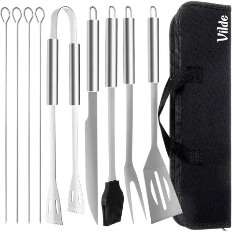 Zestaw Przyborów Akcesoria do Grilla Metalowy z Etui VILDE 10 el. Zestaw Przyborów Akcesoria do Grilla Metalowy z Etui VILDE 10 el.