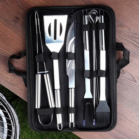 Zestaw Przyborów Akcesoria do Grilla Metalowy z Etui VILDE 10 el. Zestaw Przyborów Akcesoria do Grilla Metalowy z Etui VILDE 10 el.