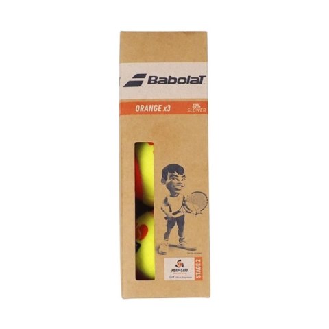 Piłki do tenisa ziemnego Babolat Stage 2 Orange 3 szt. 116070 Piłki do tenisa ziemnego Babolat Stage 2 Orange 3 szt. 116070