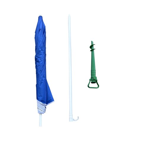 Parasol ogrodowy plażowy regulowany łamany składany UV 150cm niebieski Parasol ogrodowy plażowy regulowany łamany składany UV 150cm niebieski