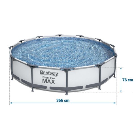 Basen ogrodowy stelażowy 366 x 76 cm 16w1 Bestway 56416 + maszynka do baniek GRATIS Basen ogrodowy stelażowy 366 x 76 cm 16w1 Bestway 56416 + maszynka do baniek GRATIS