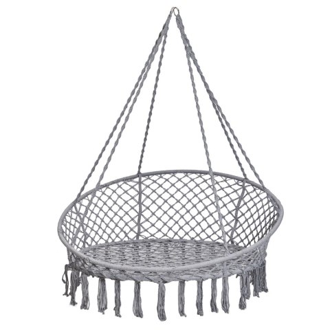 Huśtawka bocianie gniazdo z oparciem ogrodowa 120x140x140 XXL szare Huśtawka bocianie gniazdo z oparciem ogrodowa 120x140x140 XXL szare