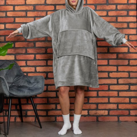 Bluzair Bluza Koc Oversize Polska Jasny Szary 4w1 Bluzair Bluza Koc Oversize Polska Jasny Szary 4w1