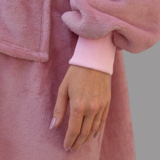 Bluzair Bluza Koc Oversize z Kapturem Polska Róż
