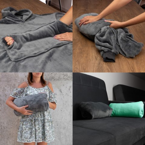 Bluzair SUPER MAMA - Bluza koc - Szary - prezent dla mamy - dzień matki Bluzair SUPER MAMA - Bluza koc - Szary - prezent dla mamy - dzień matki