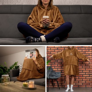 Bluzair SUPER MAMA - Bluza koc - Toffee - prezent dla mamy - dzień matki