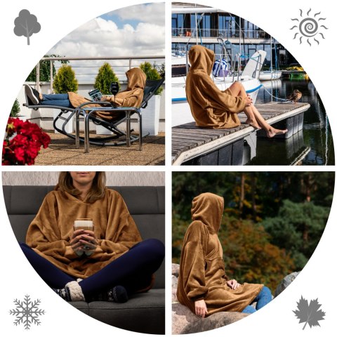 Bluzair SUPER MAMA - Bluza koc - Toffee - prezent dla mamy - dzień matki Bluzair SUPER MAMA - Bluza koc - Toffee - prezent dla mamy - dzień matki