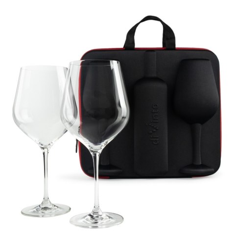 Etui na wino z 2 kieliszkami do wina Diamond duże Etui na wino z 2 kieliszkami do wina Diamond duże