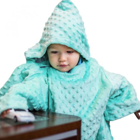 Kocyk z rękawami Mięta koc do wózka fotelika minky Kocyk z rękawami Mięta koc do wózka fotelika minky