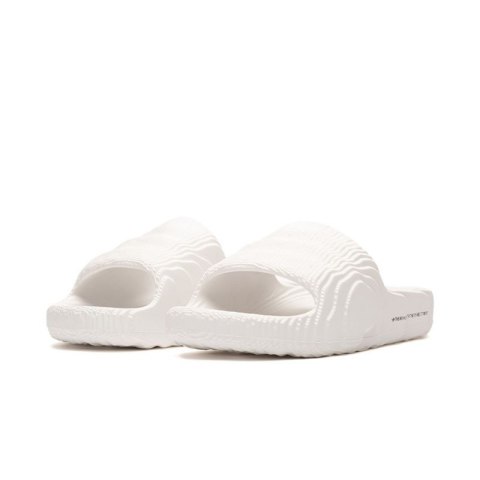 Klapki damskie/męskie adidas Adilette 22 Crystal White z wygodną profilowaną podeszwą białe (HQ4672) Klapki damskie/męskie adidas Adilette 22 Crystal White z wygodną profilowaną podeszwą białe (HQ4672)