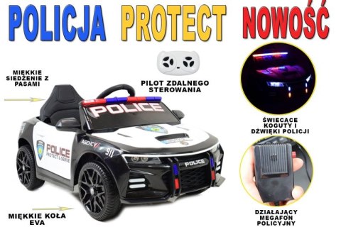 SAMOCHÓD POLICYJNY PROTECT NA AKUMULATOR, MEGAFON, KOGUTY, JAKOSĆ/XMX-629 SAMOCHÓD POLICYJNY PROTECT NA AKUMULATOR, MEGAFON, KOGUTY, JAKOSĆ/XMX-629