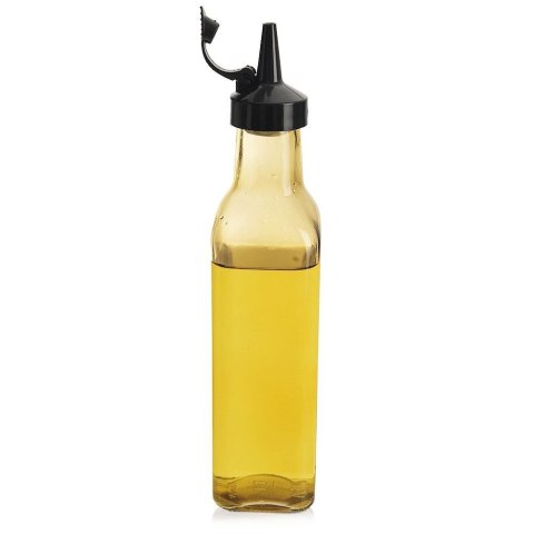 Butelka na oliwę z dozownikiem szklana żółta 265 ml Butelka na oliwę z dozownikiem szklana żółta 265 ml