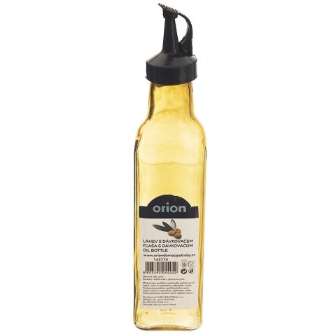 Butelka na oliwę z dozownikiem szklana żółta 265 ml Butelka na oliwę z dozownikiem szklana żółta 265 ml