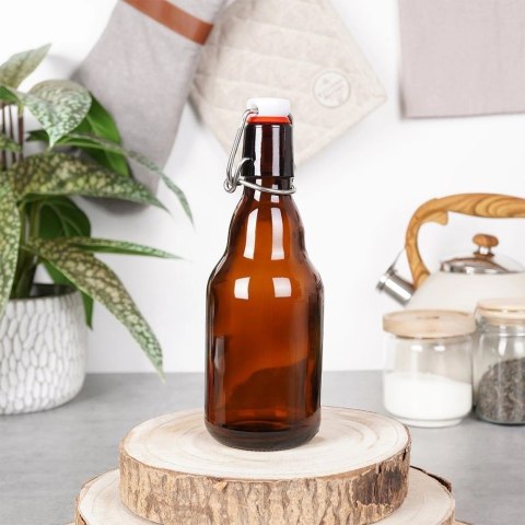Butelka z klipsem szklana 340 ml Butelka z klipsem szklana 340 ml
