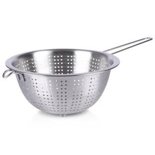 Cedzak kuchenny durszlak stalowy sitko miska ociekacz z uchwytem okrągły 24 cm