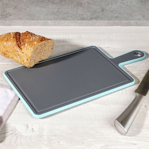 Deska kuchenna szara do krojenia plastikowa z rączką 36,5x19 cm Deska kuchenna szara do krojenia plastikowa z rączką 36,5x19 cm