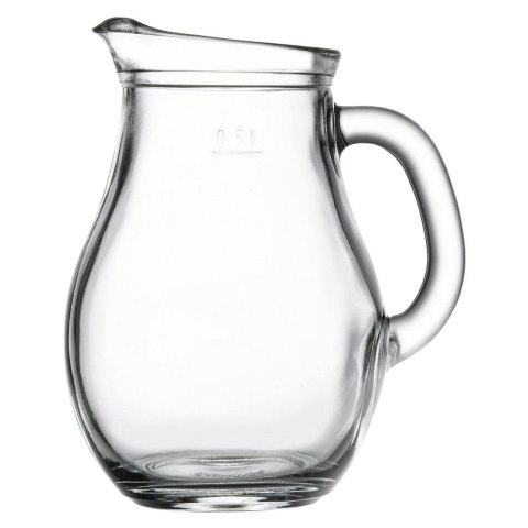 Dzbanek szklany do wody kompotu napojów lemoniady z uchwytem 0,5 l Dzbanek szklany do wody kompotu napojów lemoniady z uchwytem 0,5 l