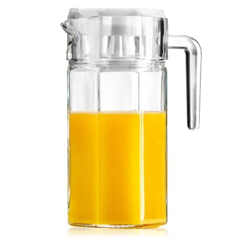 Dzbanek szklany do wody kompotu napojów lemoniady z uchwytem i pokrywką 1,5 l Dzbanek szklany do wody kompotu napojów lemoniady z uchwytem i pokrywką 1,5 l