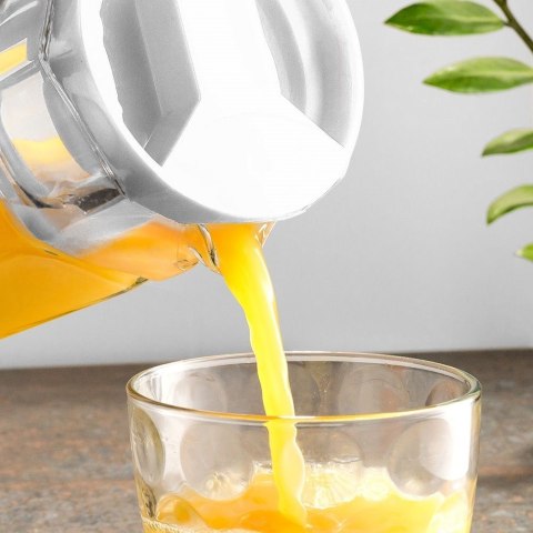 Dzbanek szklany do wody kompotu napojów lemoniady z uchwytem i pokrywką 1,5 l Dzbanek szklany do wody kompotu napojów lemoniady z uchwytem i pokrywką 1,5 l