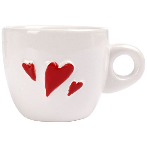 Filiżanka do kawy espresso ceramiczna serce 80 ml Filiżanka do kawy espresso ceramiczna serce 80 ml